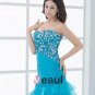 Sweetheart Floor Length Paillette Ruffles Organza Mermaid Women Prom Dress