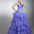 Ball Gown Satin Tulle Ruffle Sweetheart Floor Length Quinceanera Prom Dress