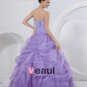 Ball Gown Strapless Floor Length Ruffle Beading Taffeta Satin Prom Dress