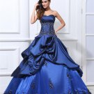 Ball Gown Taffeta Embroidery Beading Sweetheart Floor Length Quinceanera Prom Dresses