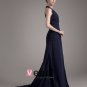Halter Beading Ruffle Floor Length Chiffon Woman Prom Dress