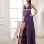 Elegant Halter Neckline Floor Length Sleeveless Beading Silk Woman Prom Dress
