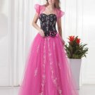 Ball Gown Beautiful Beading Embroidery Floor Length Flower Decoration Sweetheart Tulle Quinceanera P