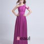 Elastic Satin Ruffle One-Shoulder Floor Length Prom Dresses