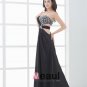 Beading Pleated Chiffon Pendant Strapless Ankle Length Women Prom Dresses