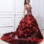 Satin Ruffles Applique Court Empire Prom Dresses