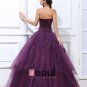 Ball Gown Sleeveless Satin Yarn Embroidery Ruffles Applique Sweetheart Floor Length Quinceanera Prom