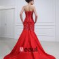 Square Sleeveless Beading Ruffle Floor Length Taffeta Prom Dresses