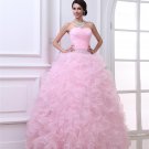 Ball Gown Sweetheart Heming Floor Length Organza Woman Quinceanera Prom Dresses