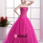 Ball Gown Sleeveless Mesh Embroidery Ruffles Applique Sweetheart Floor Length Quinceanera Prom Dress