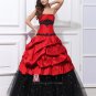 Ball Gown Charmeuse Ruffle Beading Applique Strapless Floor Length Quinceanera Prom Dresses