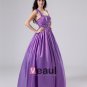 Taffeta One Shoulder Beading Ruffles Sweetheart Floor Length Prom Dresses