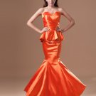 Charmeuse Ruffle Sweetheart Floor Length Mermaid Prom Dress
