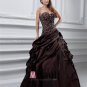 Ball Gown Sweetheart Beading Ruffle Floor Length Taffeta Quinceanera Prom Dress