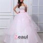 Ball Gown Beading Flowers Floor Length Quinceanera Prom Dresses