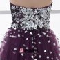 A-line Tulle Sequin Beading Ruffle Sweetheart Floor Length Prom Dress