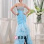 Sweetheart Lace Up Sleeveless Beading Asymmetrical Organza Woman Prom Dress