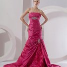 Mermaid Sweetheart Sleeveless Floor Length Taffeta Ruffles Paillette Prom Dress