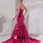 Mermaid Sweetheart Sleeveless Floor Length Taffeta Ruffles Paillette Prom Dress