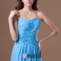 Chiffon Ruffle Beading Embroidered Sweetheart Asymmetrical Length High Low Slit Prom Dress