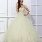 Ball Gown Beautiful A-Line Sweetheart Strapless Beaded Tulle Quinceanera Prom Dresses