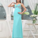 Shouder Straps Sleeveless Zipper Beading Floor Length Chiffon Woman Prom Dress