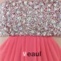Unique Strapless Floor Length Beading Pleated Chiffon Women Prom Dress