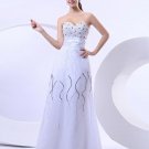 Satin Organza Sequins Beading Sweetheart Floor Length Quinceanera Prom Dress