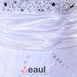 Satin Organza Sequins Beading Sweetheart Floor Length Quinceanera Prom Dress
