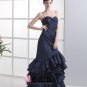 Taffeta Organza Strapless Floor-Length Celebrity Prom Dresses