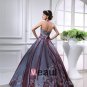 Ball Gown Strapless Beaded Embroidery Satin Cheap Prom Dresses