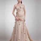 Organza Applique Ruffle Sweetheart Floor Length Prom Dress