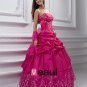 Ball Gown Taffeta Beading Applique Ruffle Sweetheart Floor Length Quinceanera Prom Dresses