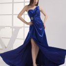 Unique Style Floor Length Beading Pleated Imitation Silk Women Prom Dress