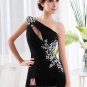 Chiffon Beading Slopping Flower Sleeveless Backless Floor Length Slit Prom Dress