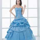 Ball Gown Sleeveless Yarn Embroidery Ruffles Applique Sweetheart Floor Length Quinceanera Prom Dress