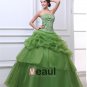 Ball Gown Sweetheart Floor Length Embroidery Beading Organza Woman Quinceanera Prom Dress
