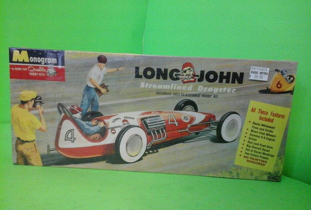 Revell Monogram Long John Streamlined Dragster Racecar Car Model Kit NEW SEALED