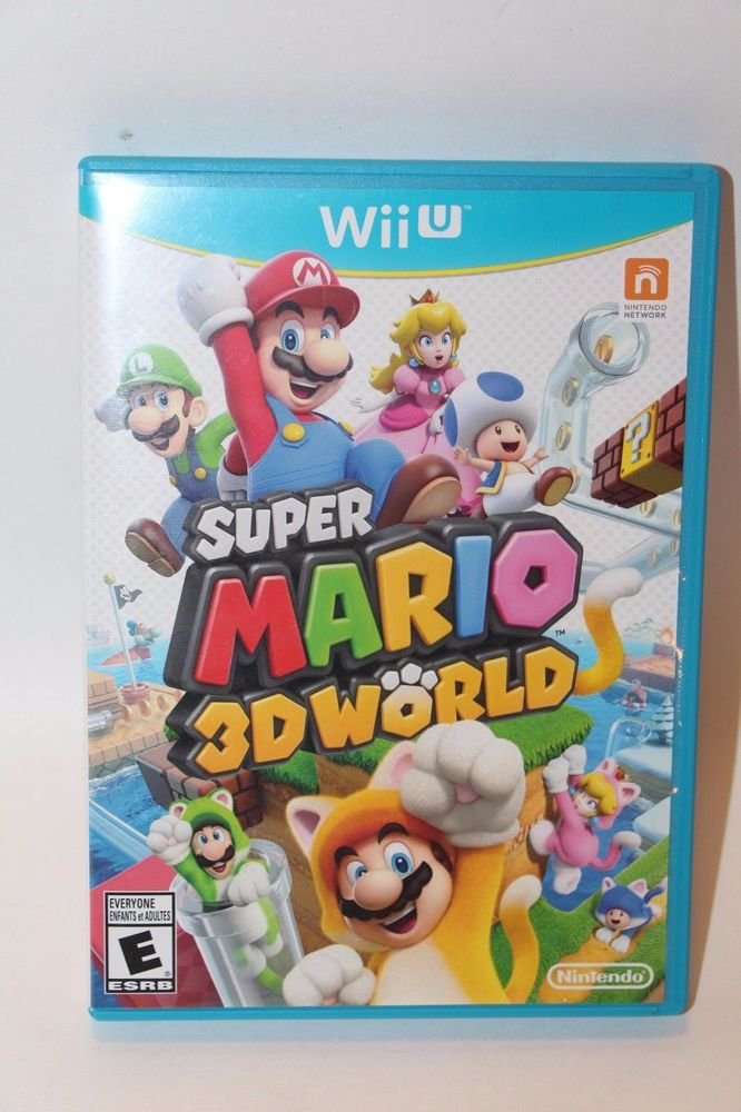 Nintendo Wii U SUPER MARIO 3D WORLD GAME AND CASE MINT Ship Same Day