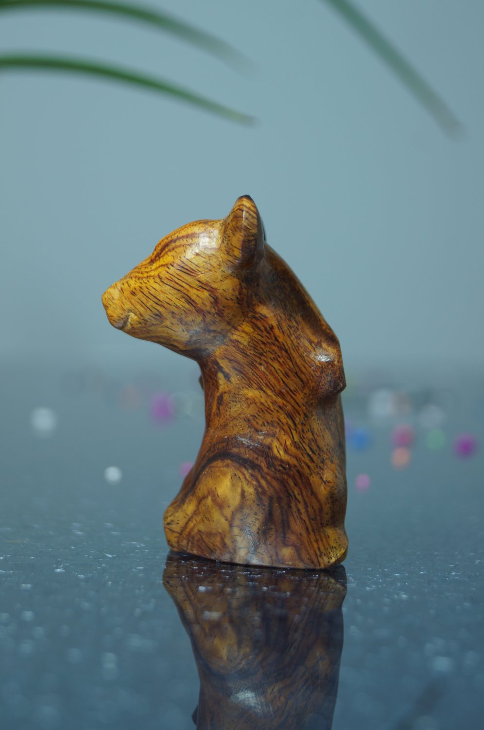 Wood decor art carving sculpture , lovely mouse , wood art sulpture