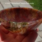 Gemstone Bowls Red Gold Moss Agate Crystal Healing Reiki Energy clearing generator crystals