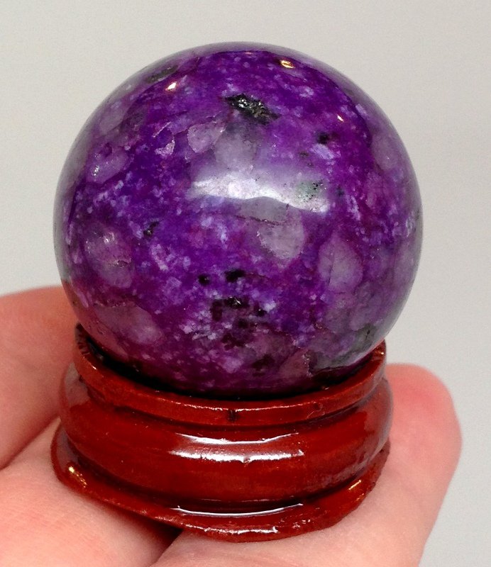 Sugilite Gemstone Sphere Crystal Healing Meditation Stones Reiki Crystals Third Eye Crown Chakra 