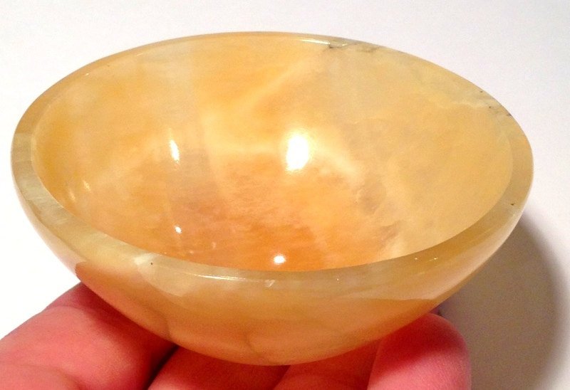 Spiritual Energy Healing Crystals Gemstone Bowls Orange Yellow Calcite