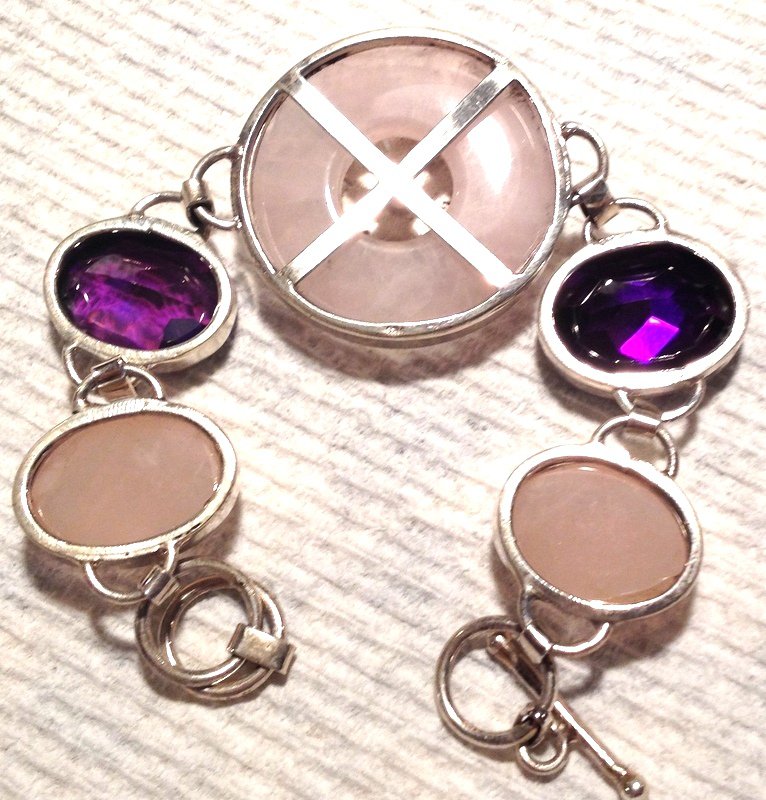 Metaphysical Jewelry Healing Love Crystals Purple Pink Rose Quartz ...