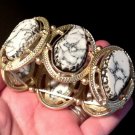 Nirvana Howlite Large Gemstone Bracelet Past Life After Death Programmed Reiki Metaphysical Jewelry