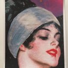 Giclee Fine Art Metaphysical Fantasy Print Purple Full Moon Maiden Goddess Priestess Art Deco Lady