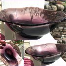 Large 6" Purple Fluorite Gemstone Bowl Crystal Energy Healing Archangel Spirit Guide Communication
