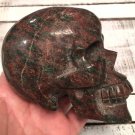 Large Ruby Crystal Skull Sculpture Personal Power Raise Kundalini Zoisite Master Healer Gemstone