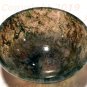 Abundance Crystals Moss Agate Gemstone Bowl New Beginnings Prosperity Energy Transmitter