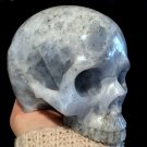 3Lb Large MASTER Blue Calcite Crystal Skull ACTIVATED Spiritual Automatic Writing Energy transmitter